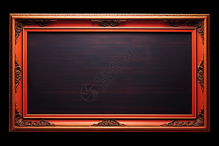 浮雕艺术红色的木框背景图片