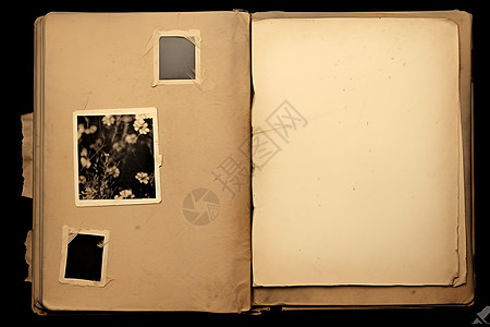 书籍和相册变形的相册照片背景