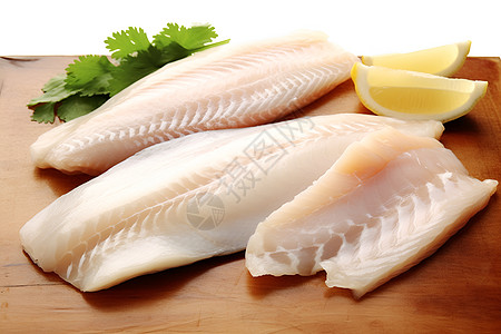 渔鱼鲜嫩可口的鱼肉背景