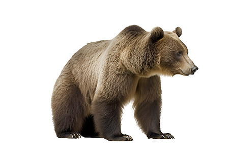威猛的野生棕熊背景图片