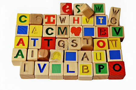 字母玩具背景图片