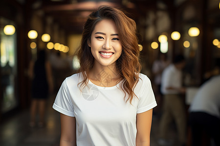 微笑的亚洲女子图片