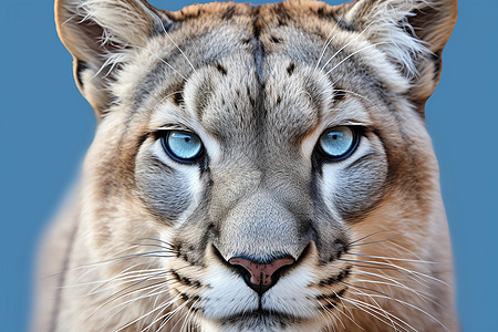 蓝色眼睛的狮子图片