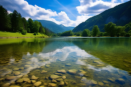 湖光山色背景图片