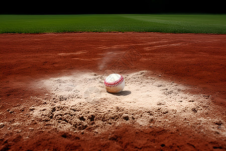 球场上的棒球图片