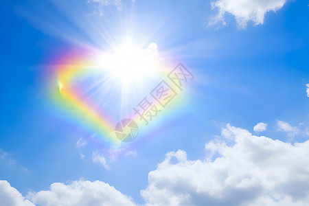天空中壮观的彩虹图片