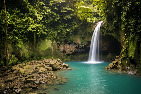 峡谷瀑布图片