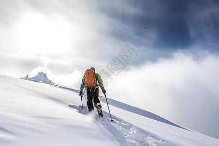 滑雪冒险背景图片