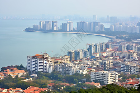 海景城市背景图片