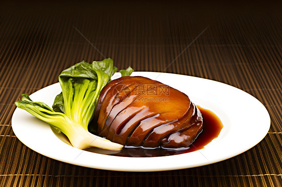 桌子上的蔬菜猪肉图片