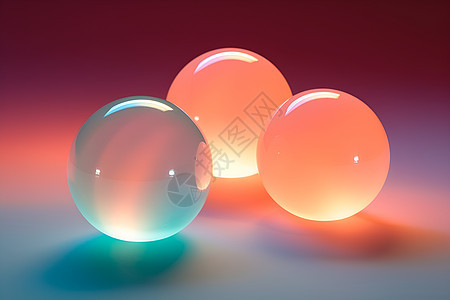 塑料的发光球体背景图片