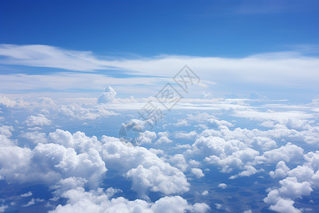 天空中洁白的云朵图片