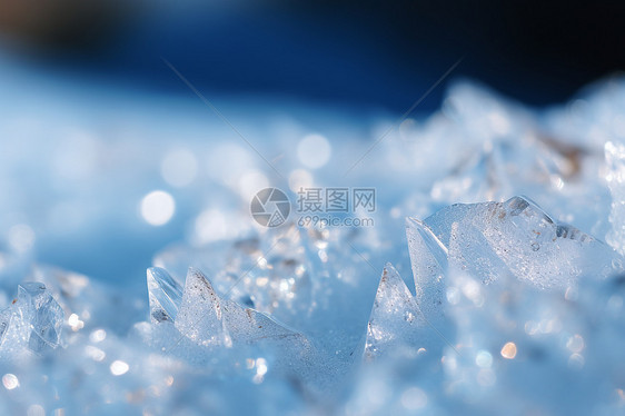 冬天的雪花冰晶图片