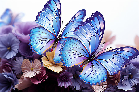 紫色的美丽蝴蝶图片