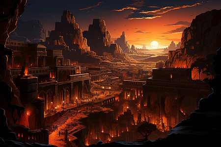 古城之梦背景图片