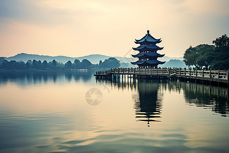著名的千岛湖景观背景图片