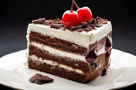 甜蜜诱人的黑森林蛋糕图片
