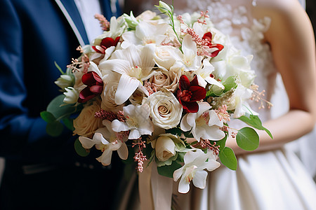 婚礼展架一束鲜花背景