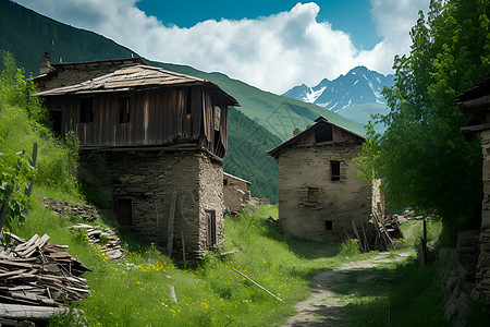 古村的美丽景色图片