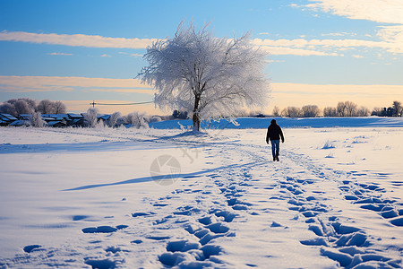 冬日漫步图片