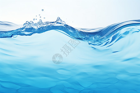 新鲜鲍鱼清新蓝色水波设计图片