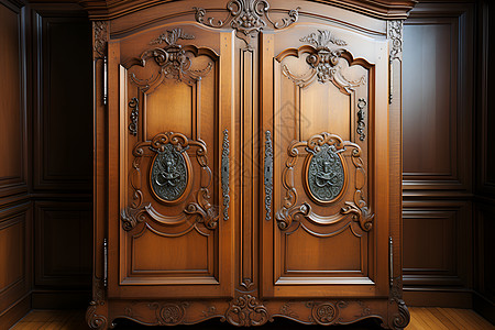 古董木质柜门图片