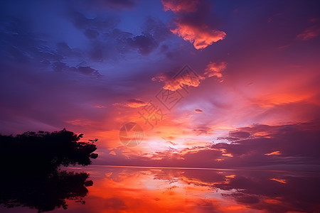 日出朝霞背景图片