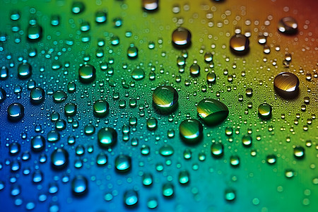 水滴上的彩虹图片