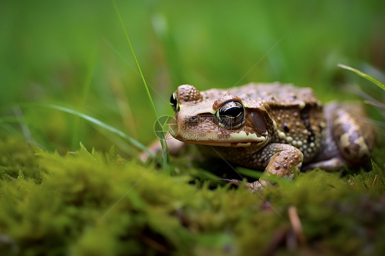 青蛙在草丛里图片