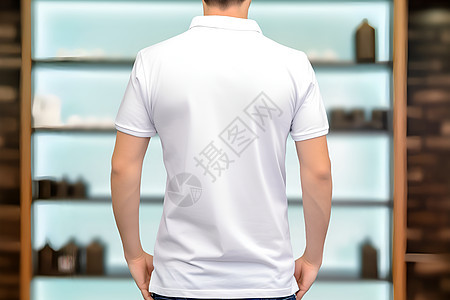 白色简约的短袖T恤图片