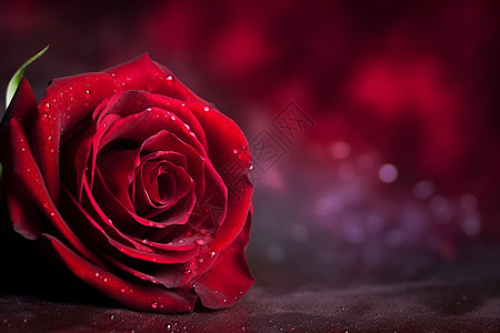 一朵浪漫的红玫瑰图片
