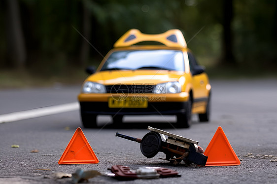 道路上汽车维修的标志图片