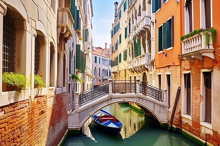 东方威尼斯水城风景优美的威尼斯水城背景