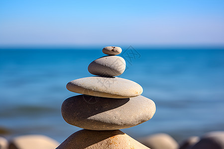 平衡的石塔图片