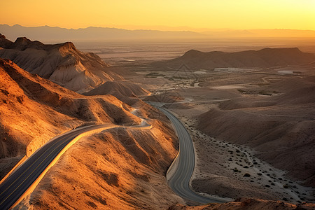 崎岖岩石沙漠的壮观景象图片