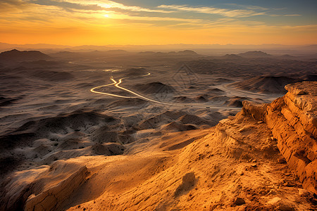 美丽壮观的岩石沙漠景观图片