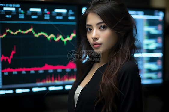 亚洲证券交易的女员工图片