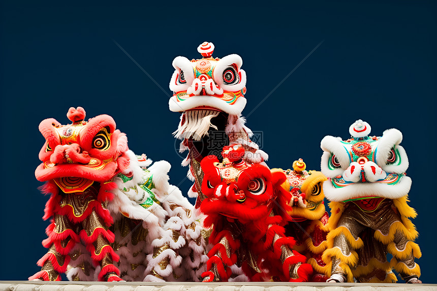 传统文化舞狮高清图片下载-正版图片600908089-摄图网