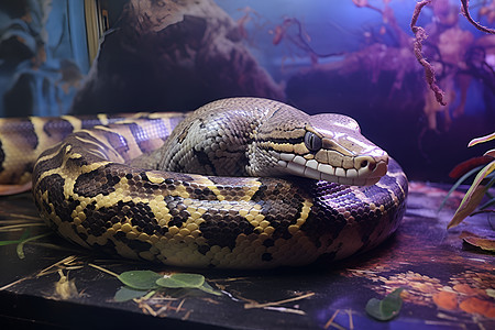 桌子上的大蛇背景图片