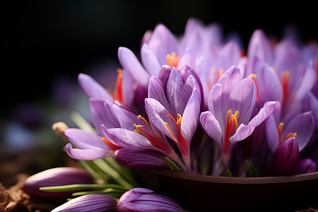 春天里的紫色盛开图片