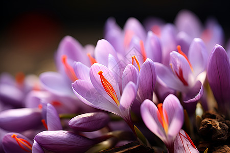 春天的丰饶紫色花朵图片