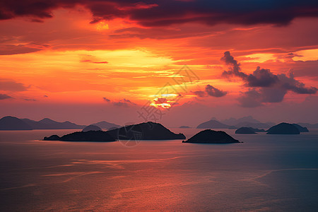 海面上的岛屿图片