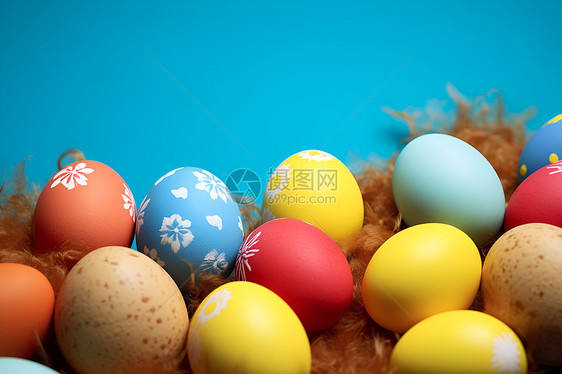 多彩的鸡蛋图片