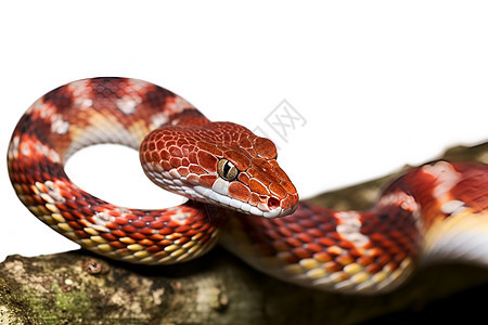 红白相间的毒蛇图片
