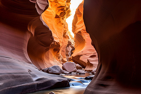 著名的红岩峡谷景观背景图片