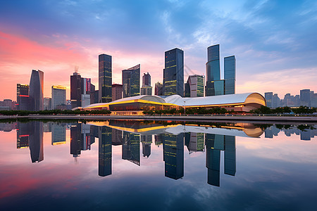 繁华的现代都市建筑背景图片