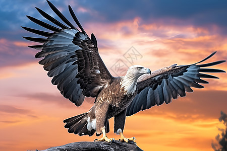 捕猎者的秃鹰背景图片