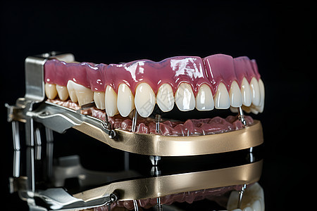 制造的医疗牙齿模型背景图片