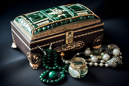 绿宝石珠宝盒图片