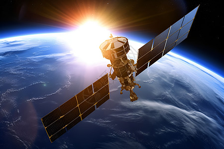 北斗卫星太空站照片背景